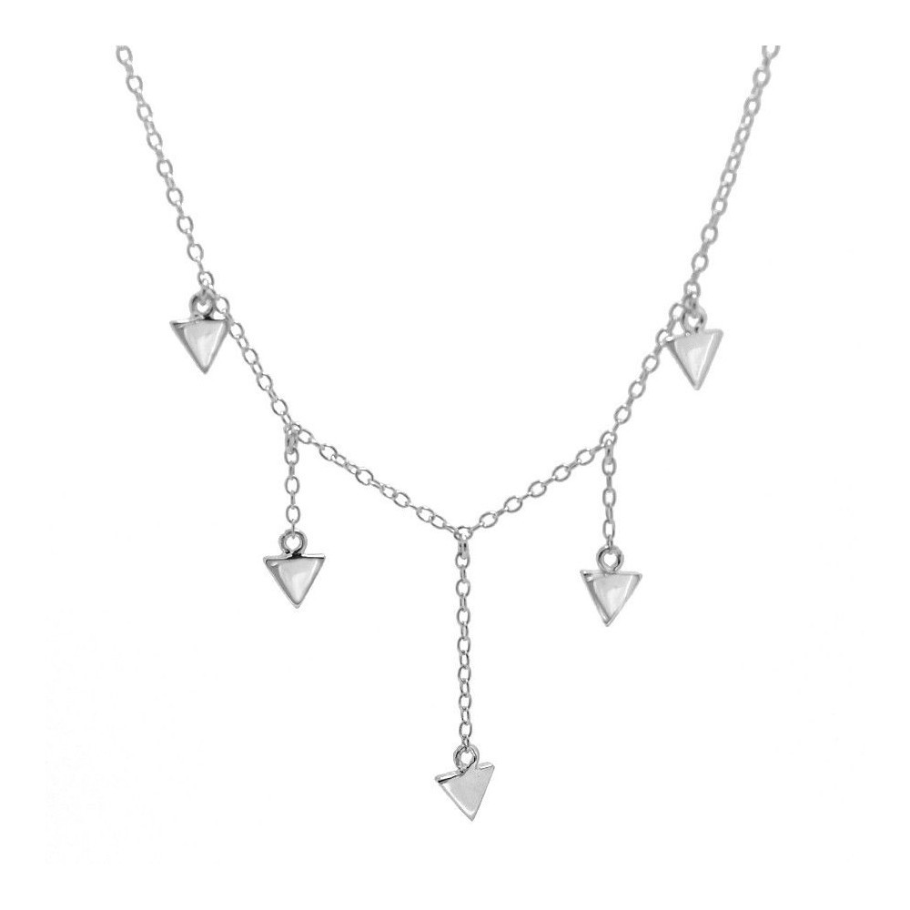 COLLAR CON 5 TRIANGULOS EN PLATA