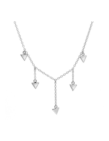COLLAR CON 5 TRIANGULOS EN PLATA