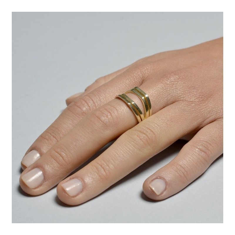 ANILLO ANCHO 4 BARRAS ABIERTAS - PLATA 2