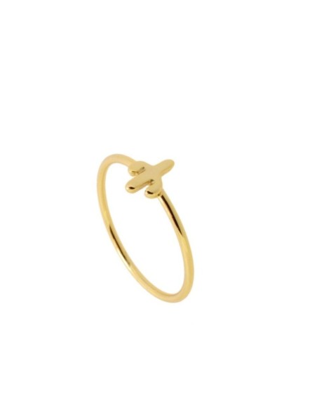 ANILLO CON CACTUS LISO 6x5MM - PLATA 925 DORADA