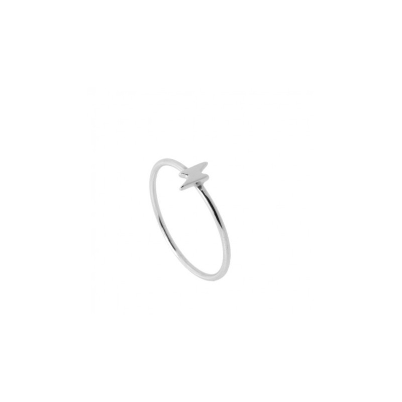 ANILLO CON RAYO LISO 6x3MM - PLATA 925