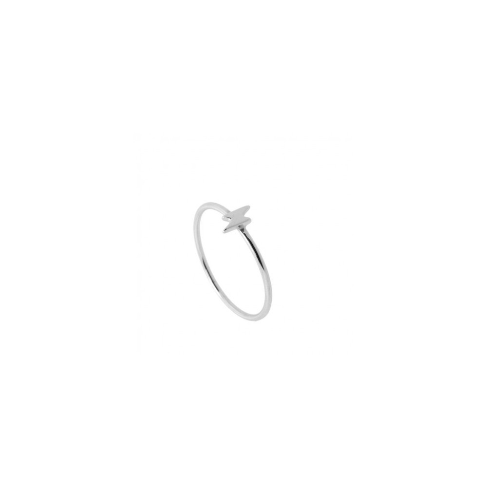 ANILLO CON RAYO LISO 6x3MM - PLATA 925