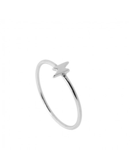 ANILLO CON RAYO LISO 6x3MM - PLATA 925