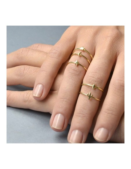  ANILLO CON RAYO LISO 6x3MM - PLATA 925 DETALLE