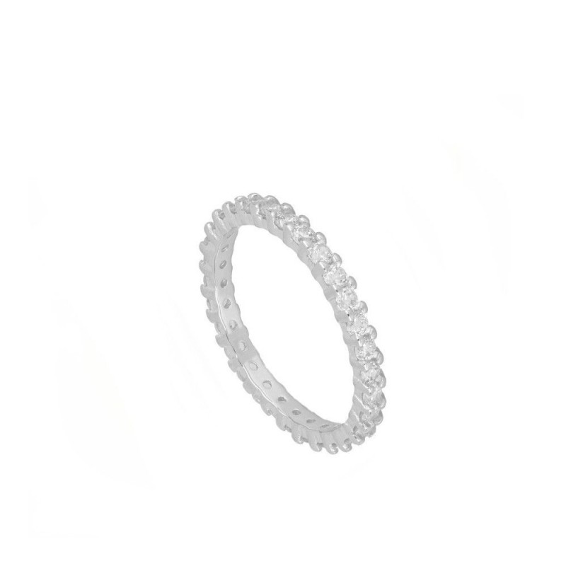 ANILLO TOTAL CIRCONITA BLANCAS GRANDES - PLATA 925
