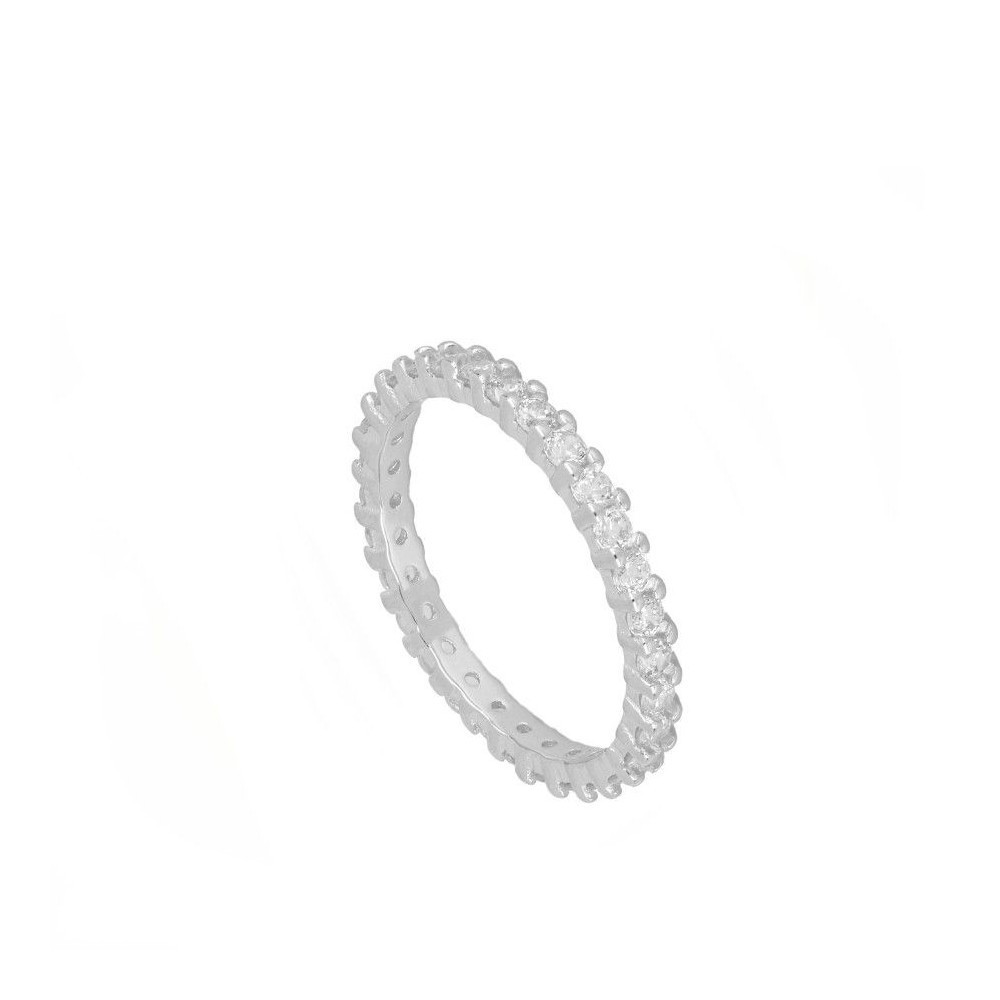 ANILLO TOTAL CIRCONITA BLANCAS GRANDES - PLATA 925