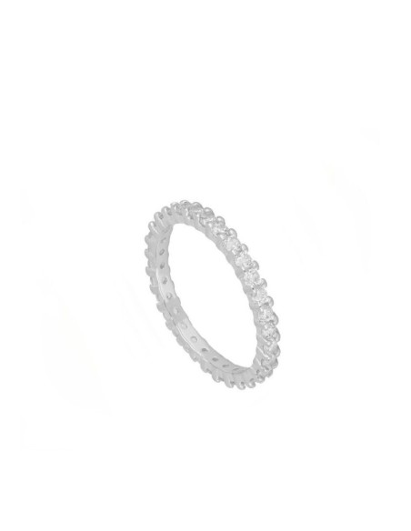 ANILLO TOTAL CIRCONITA BLANCAS GRANDES - PLATA 925