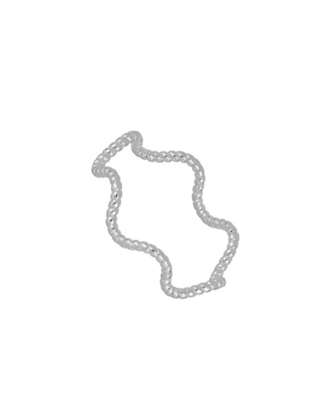 ANILLO TOTAL CURVAS GRANULADO - PLATA 925