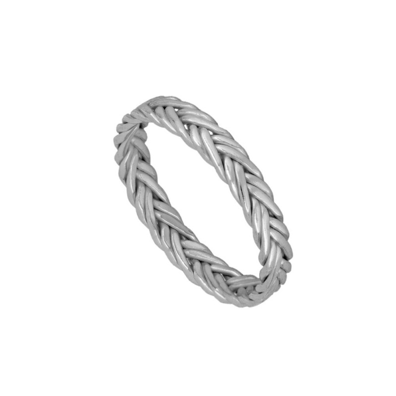 ANILLO TRENZADO 4MM - PLATA 925