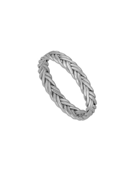 ANILLO TRENZADO 4MM - PLATA 925