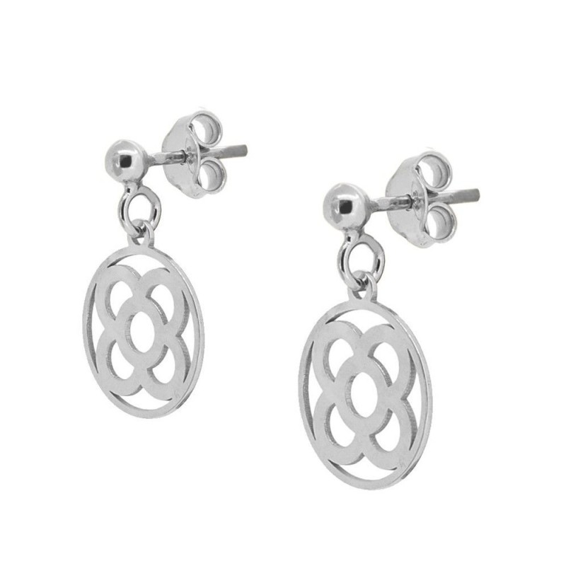 PENDIENTE FLOR DE BARCELONA PLATA 925 RH