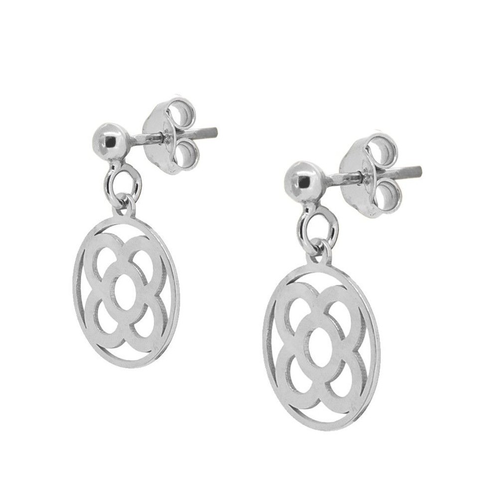 PENDIENTE FLOR DE BARCELONA PLATA 925 RH