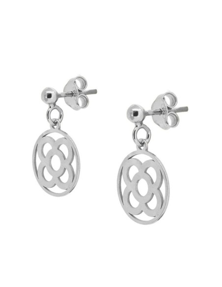 PENDIENTE FLOR DE BARCELONA PLATA 925 RH