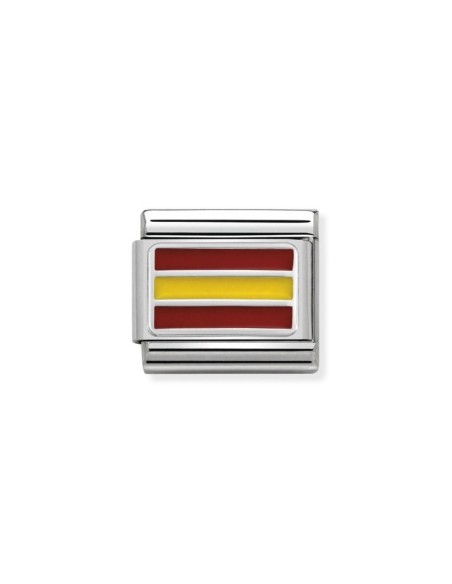 BANDERA DE ESPAÑA ACERO ESMALTE Y PLATA 925