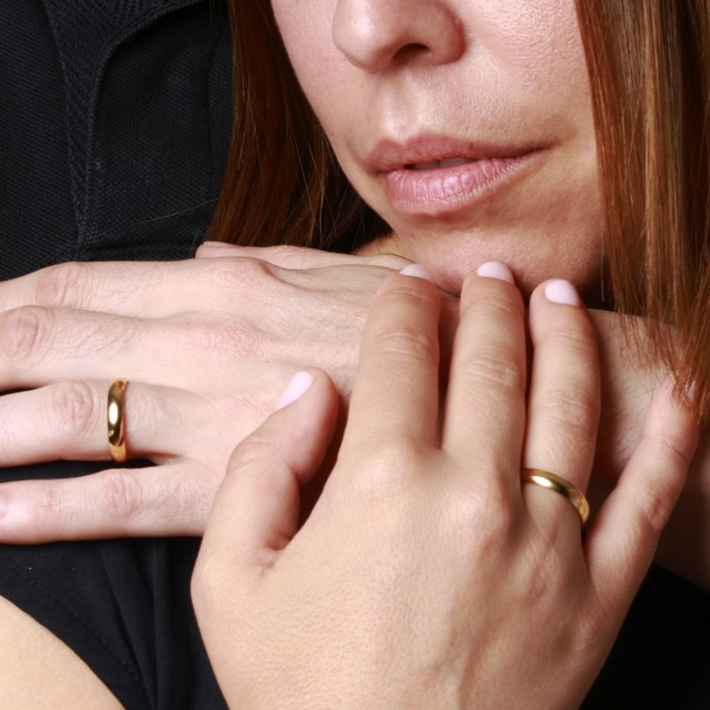 ANILLO ALIANZA "UNIQUE" DE PLATA BAÑADA EN ORO PERSONALIZABLE 2