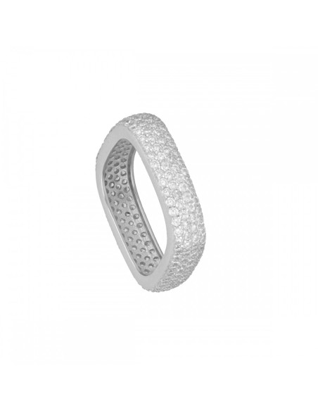 Anillo Scintilla Plata 925  Baño Rodio  y Circonitas Brillantes