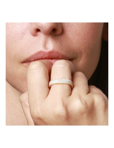 Anillo Scintilla Plata 925  Baño Rodio  y Circonitas Brillantes