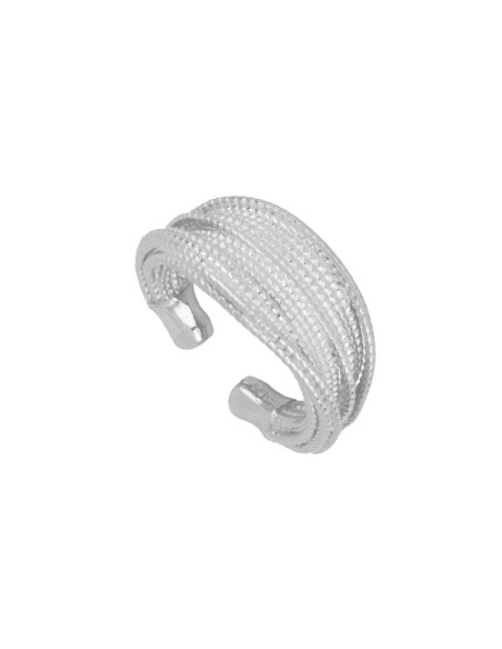 Anillo entrelazado en plata  - Diseño ajustable y elegante
