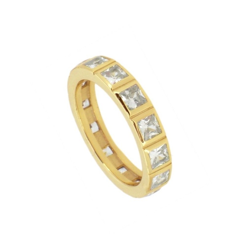 Anillo tipo Alianza con circonitas- Elegancia y Brillo Atemporal