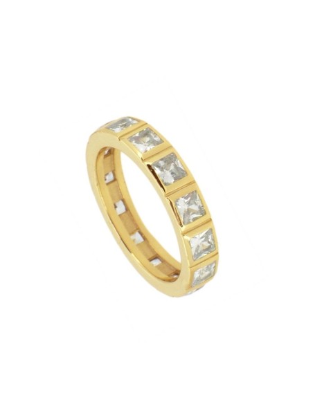Anillo tipo Alianza con circonitas- Elegancia y Brillo Atemporal