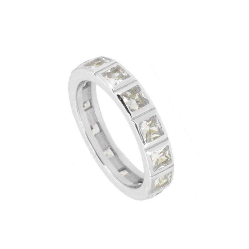 Anillo tipo Alianza con circonitas- Elegancia y Brillo Atemporal