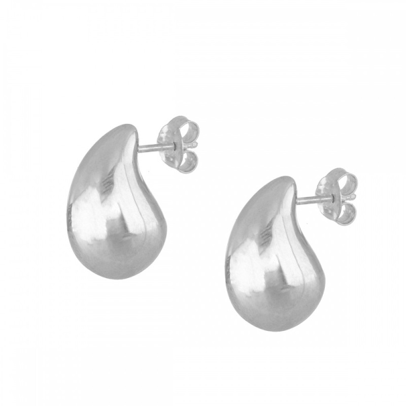 PENDIENTES  GOTA LAGRIMA EN PLATA 925 CON BAÑO ORO 18K