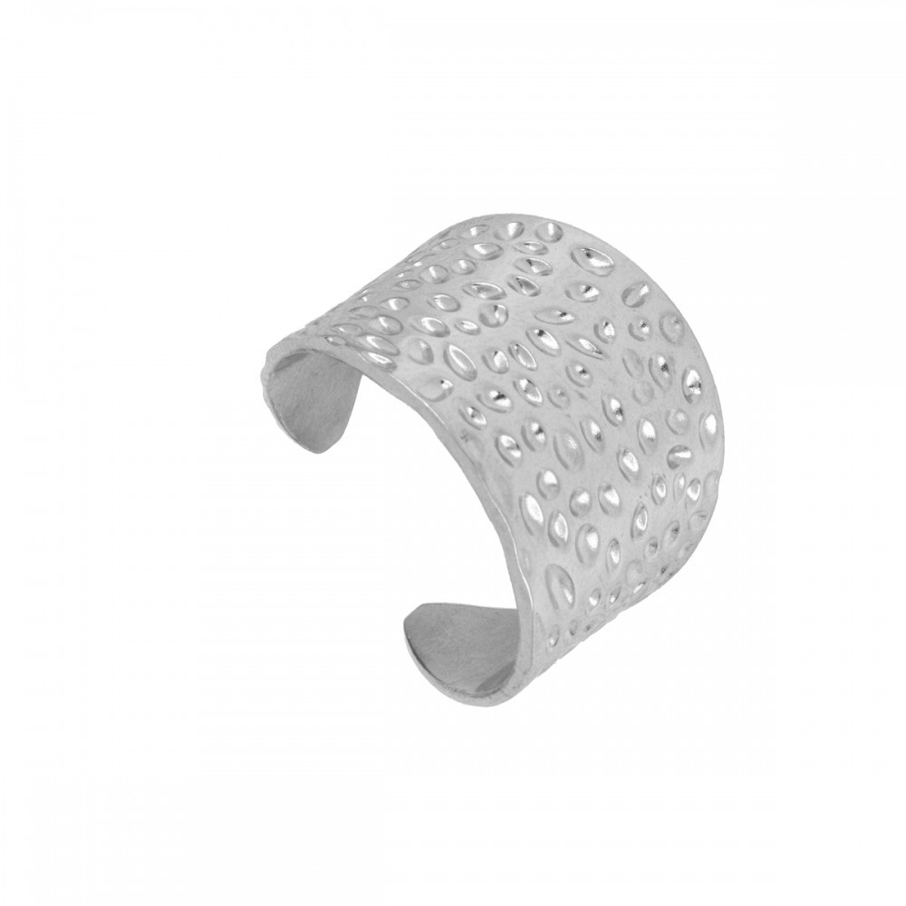 copy of ANILLO  RELIEVE ROCIO ABIERTO ACERO DORADO