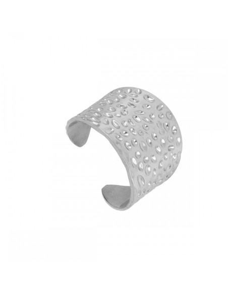 copy of ANILLO  RELIEVE ROCIO ABIERTO ACERO DORADO