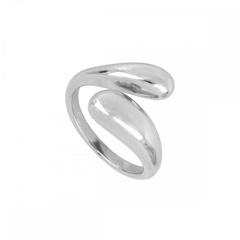 copy of ANILLO GRUESO  CRUZADO ABIERTO  DE ACERO DORADO