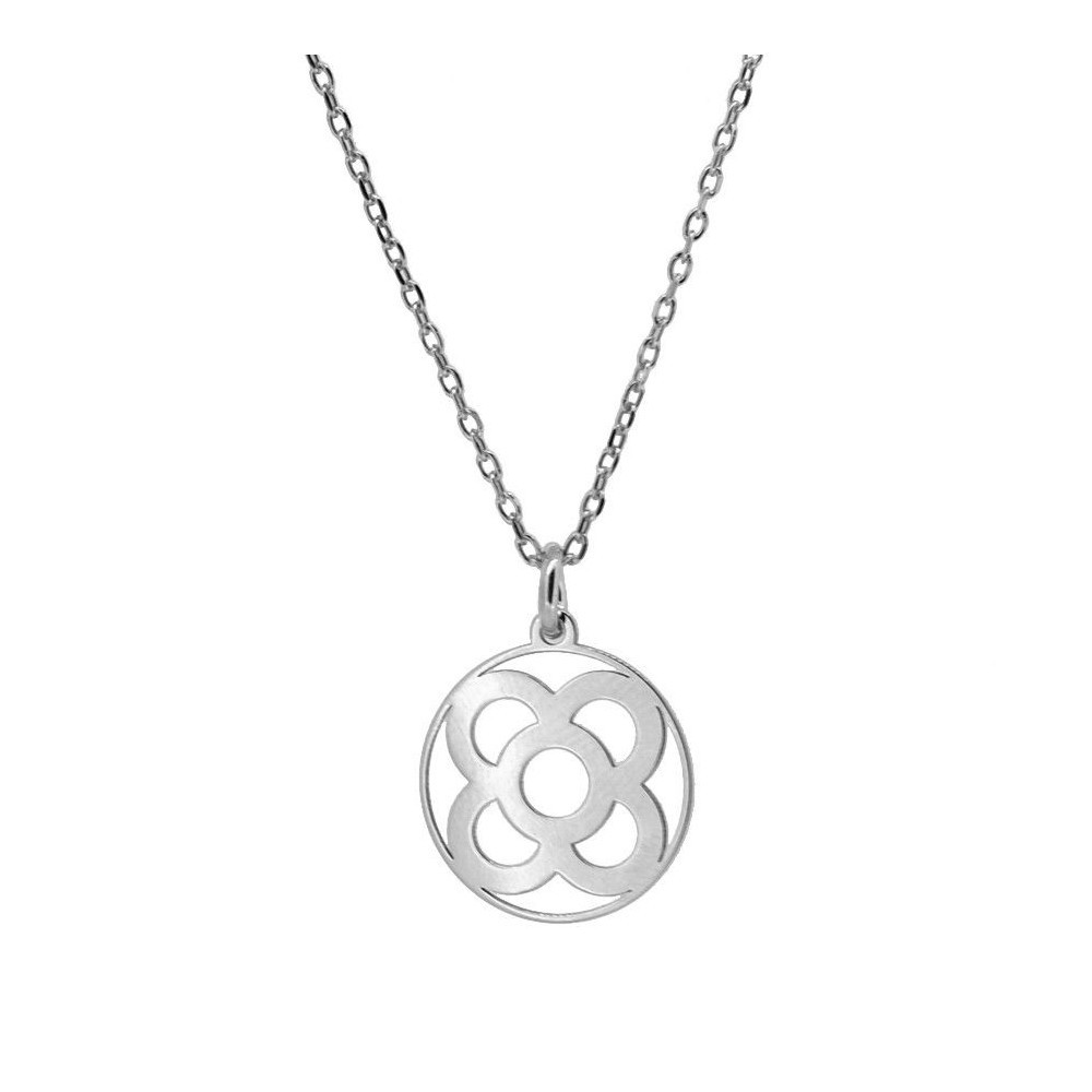 COLLAR Y COLGANTE FLOR DE BARCELONA PLATA