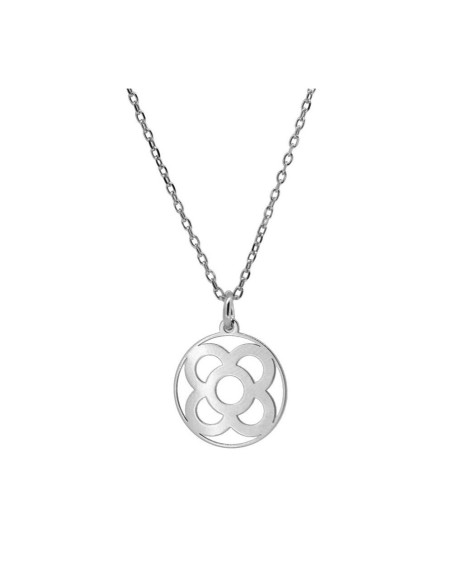 COLLAR Y COLGANTE FLOR DE BARCELONA PLATA