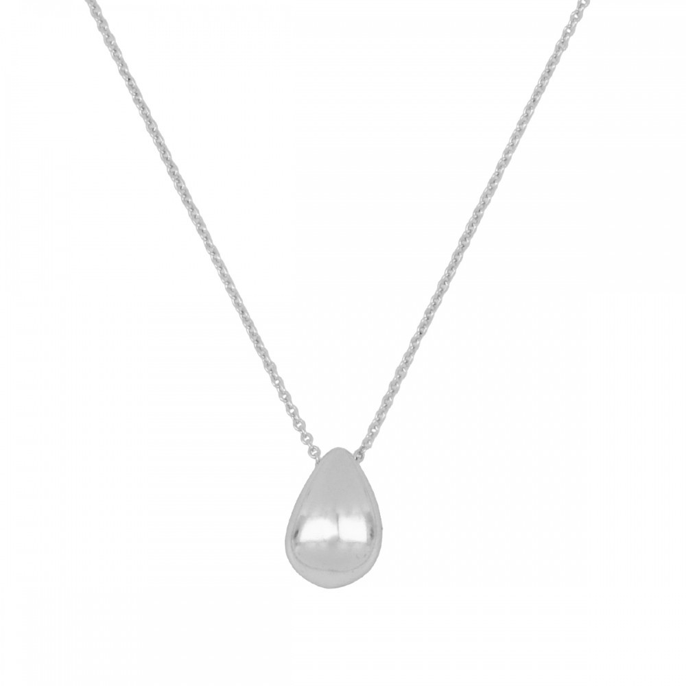 Collar colgante en forma de Gota de Lágrima en Plata 925, moderno chic