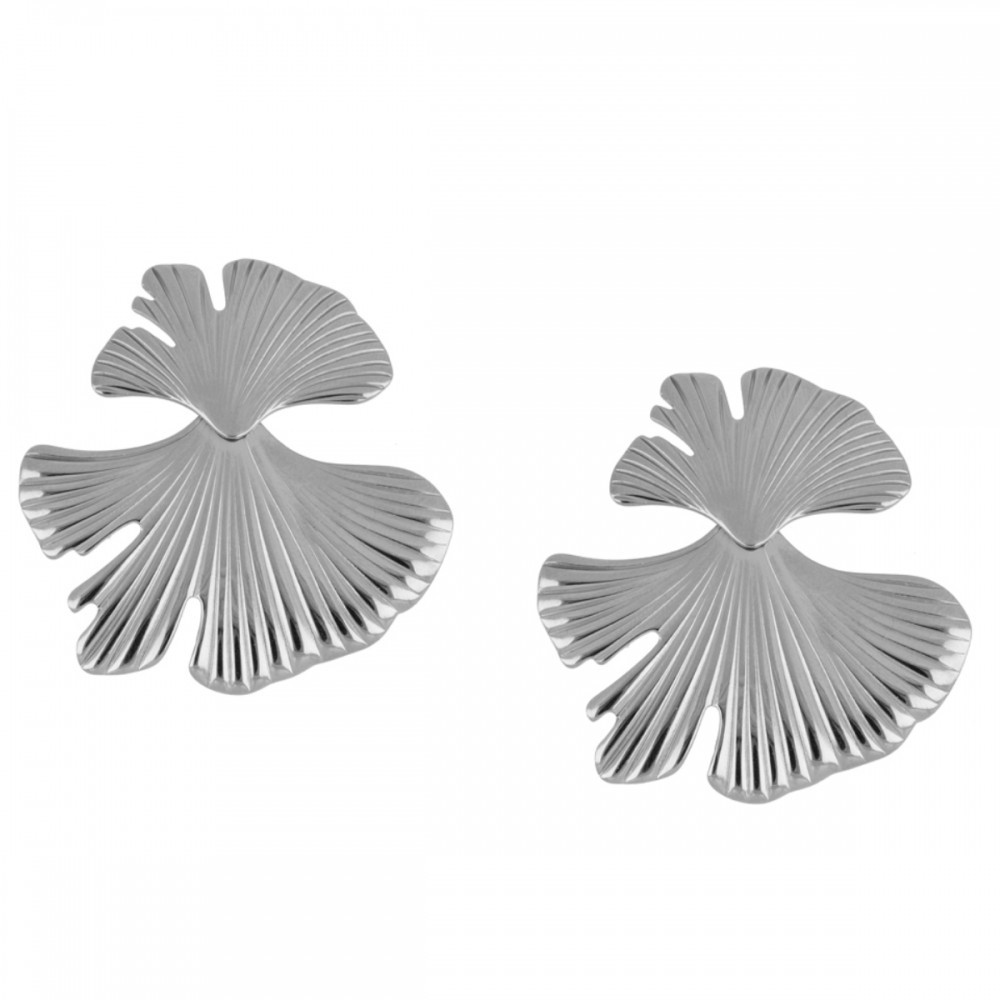 Pendientes dorados Hoja de Ginkgo Biloba Diseño chic y elegante