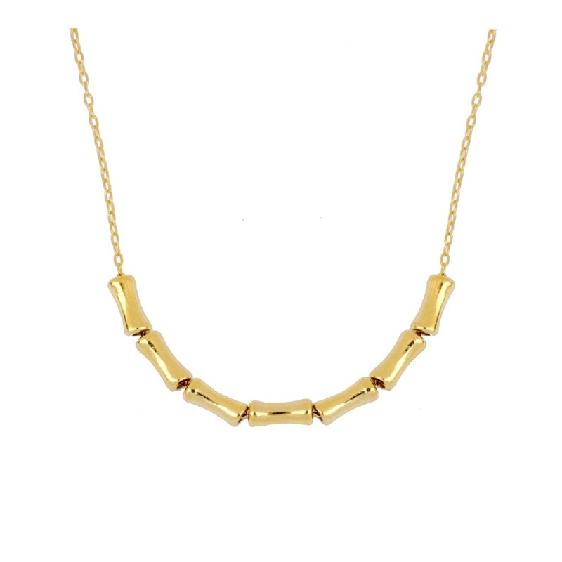 COLLAR CON 7 TRONQUITOS MOVILES PLATA DORADA