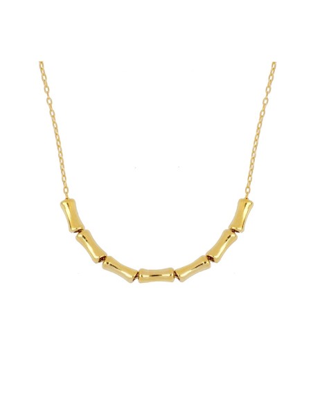 COLLAR CON 7 TRONQUITOS MOVILES PLATA DORADA