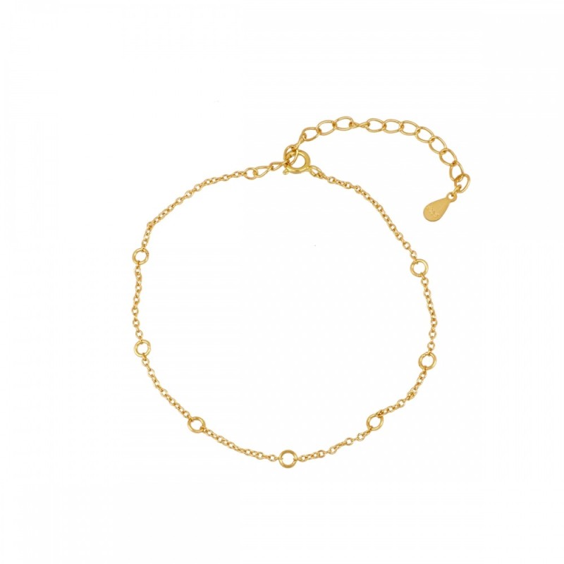 Pulsera Charm Dreams Personalizable en Plata Bañada en Oro 18k | Añade