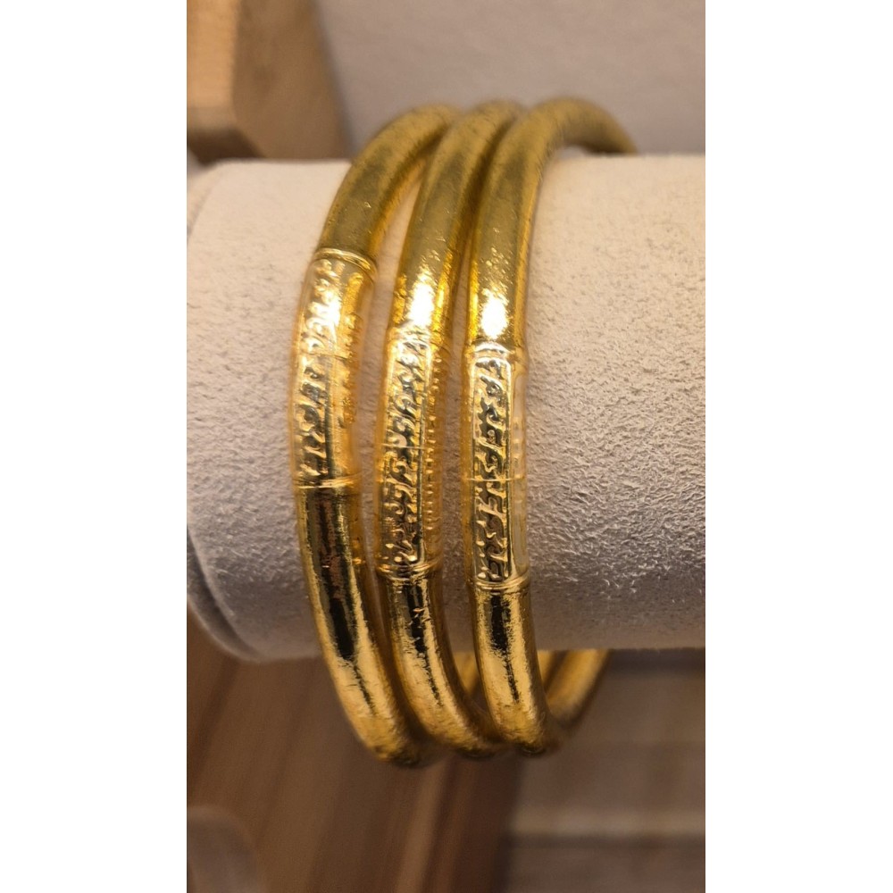 Pack 3 Pulseras Budistas Tibetana de Pan de Oro y Mantras