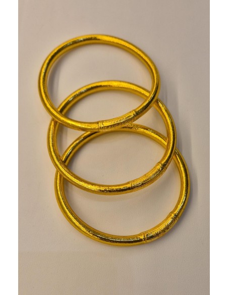 Pack 3 Pulseras Budistas Tibetana de Pan de Oro y Mantras