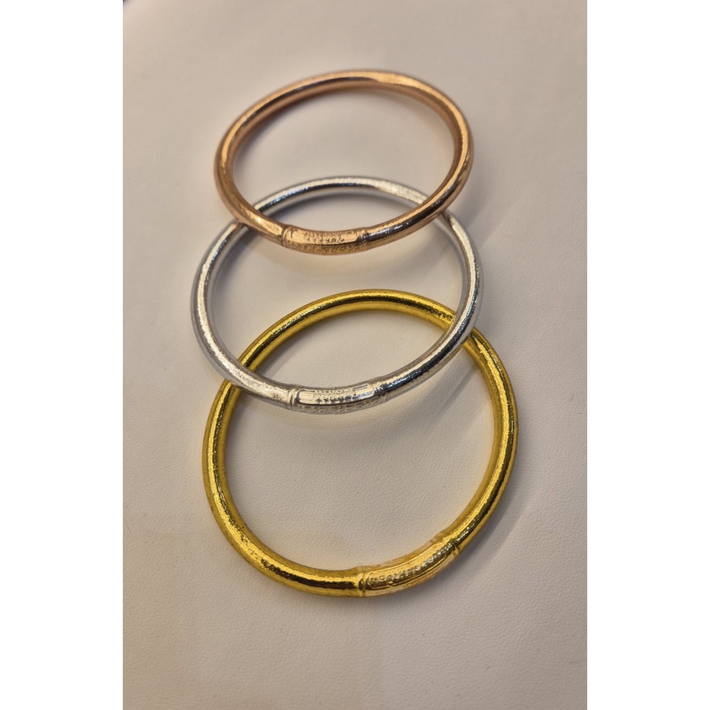 Pack of 3 Tibetan Buddhist Bracelets with Gold Leaf and Mantras