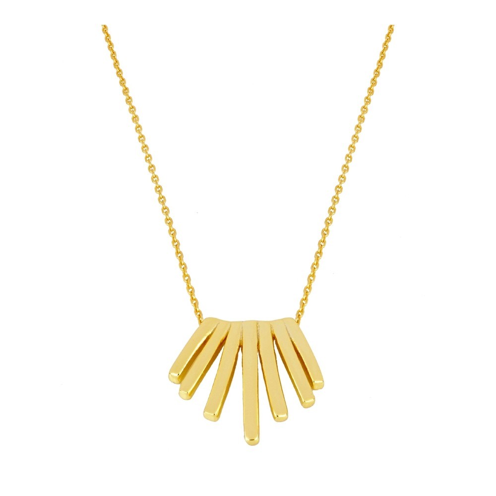 COLLAR COLGANTE ABANÃÂCO 7 BARRAS PLATA DORADA