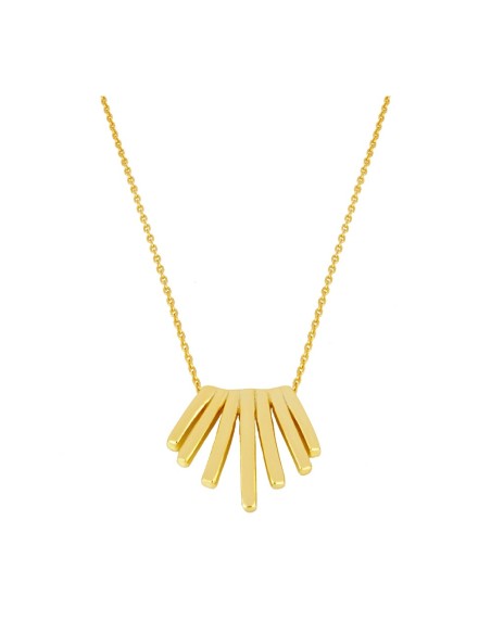 COLLAR COLGANTE ABANÃÂCO 7 BARRAS PLATA DORADA