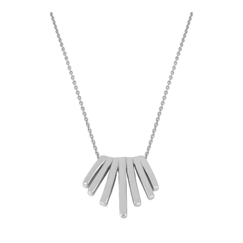 COLLAR COLGANTE ABANÃÂCO 7 BARRAS PLATA