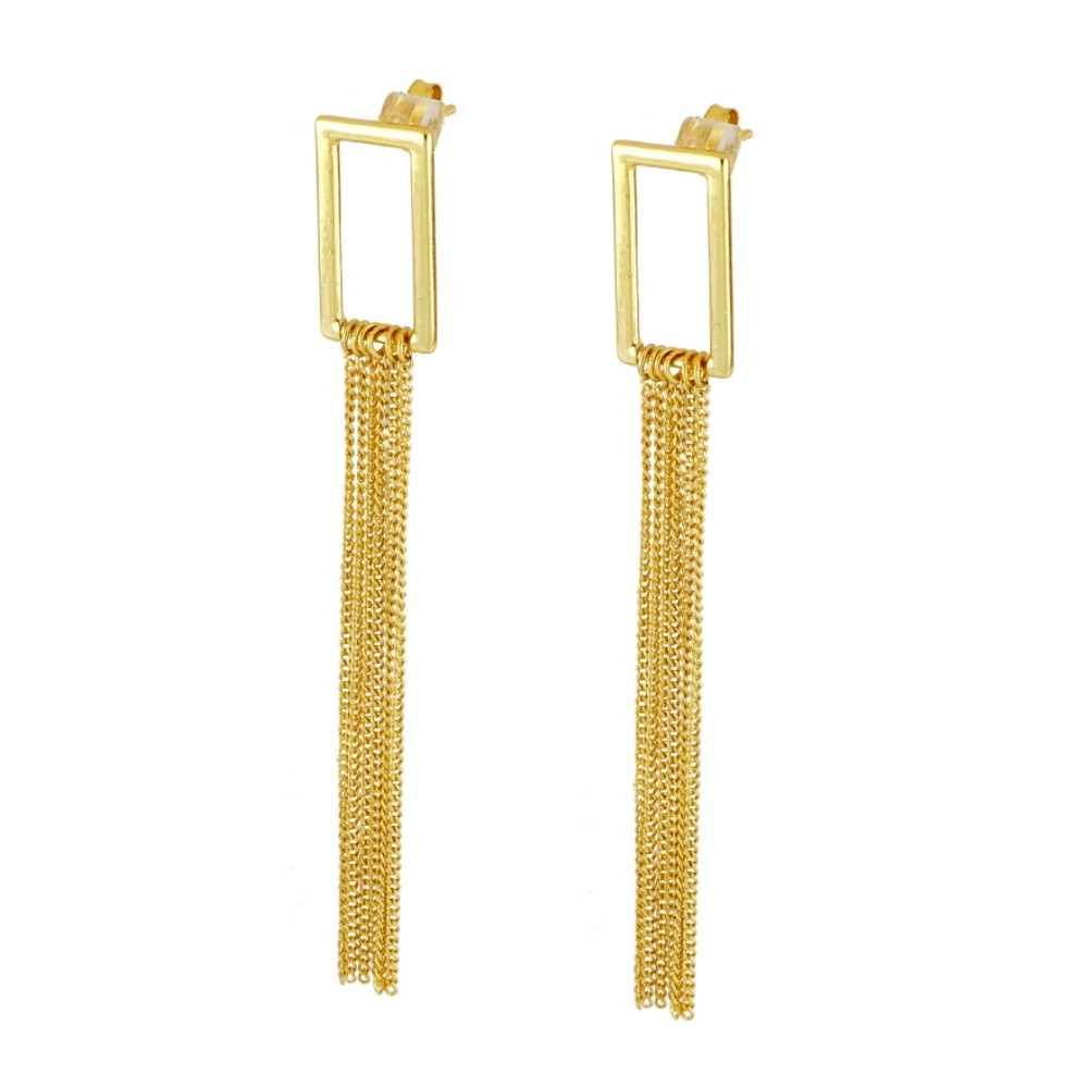 PENDIENTES SUE DE PLATA 925 BAÑADA EN ORO 18K
