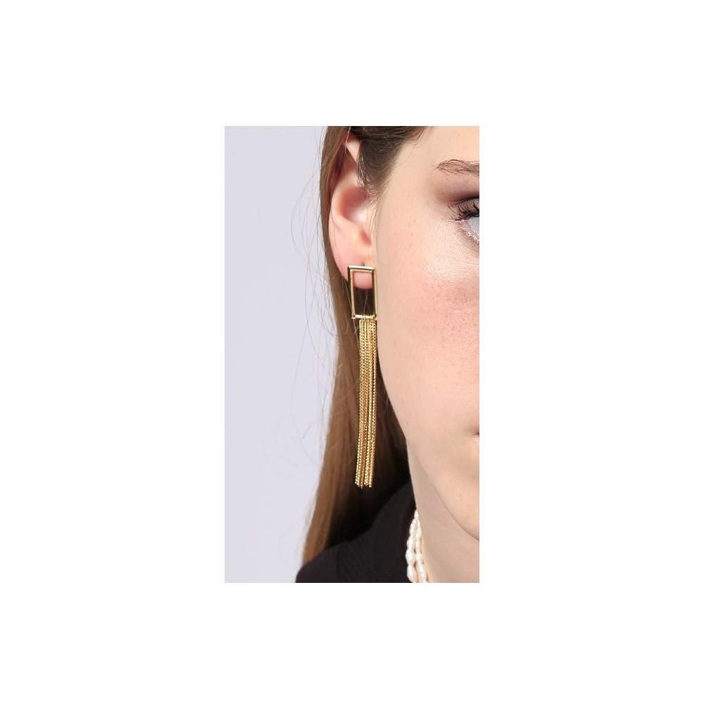 PENDIENTES SUE DE PLATA 925 BAÑADA EN ORO 18K
