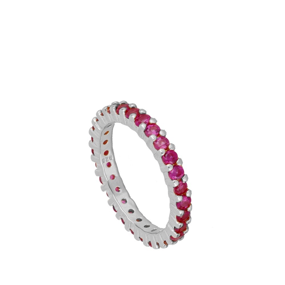 ANILLO TOTAL CIRCONITA BLANCAS GRANDES - PLATA 925 DORADA