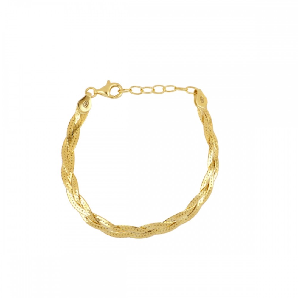 PULSERA MAGIC TRENZADA 5MM L:15+3CM - PLATA