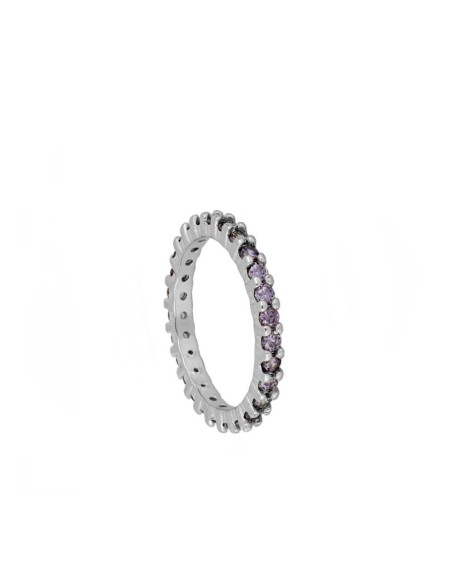 ANILLO TOTAL CIRCONITA BLANCAS GRANDES - PLATA 925 DORADA