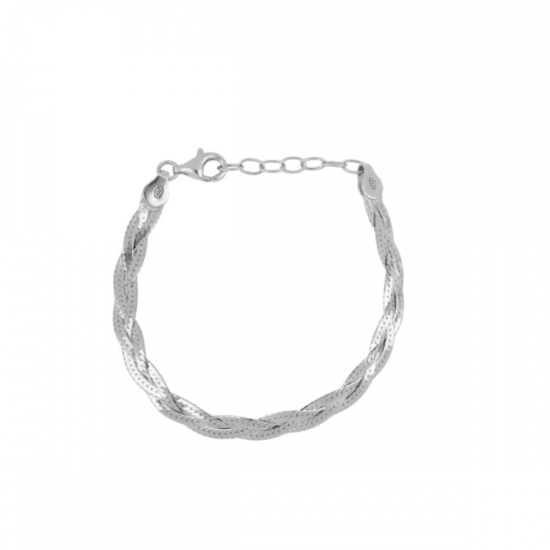 PULSERA MAGIC TRENZADA 5MM L:15+3CM - PLATA DORADA