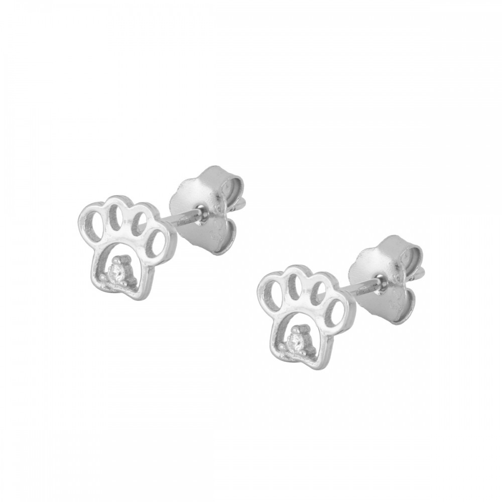 copy of PENDIENTES "HUELLAS BRILLANTES" DE PLATA 925 BAÑADA EN ORO Y CIRCONITA