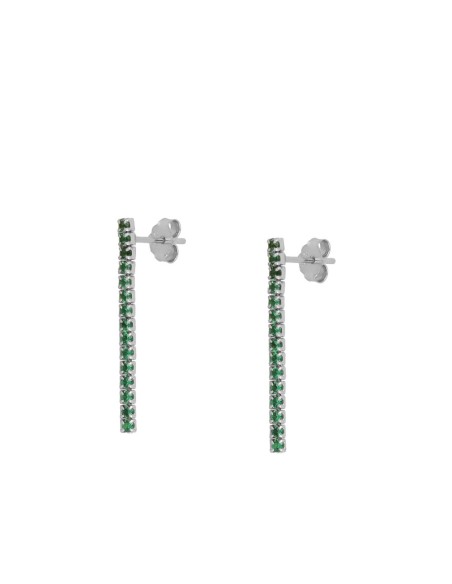 PENDIENTE RIVIERE CZ BLANCA LARGO 3CM - PLATA 925